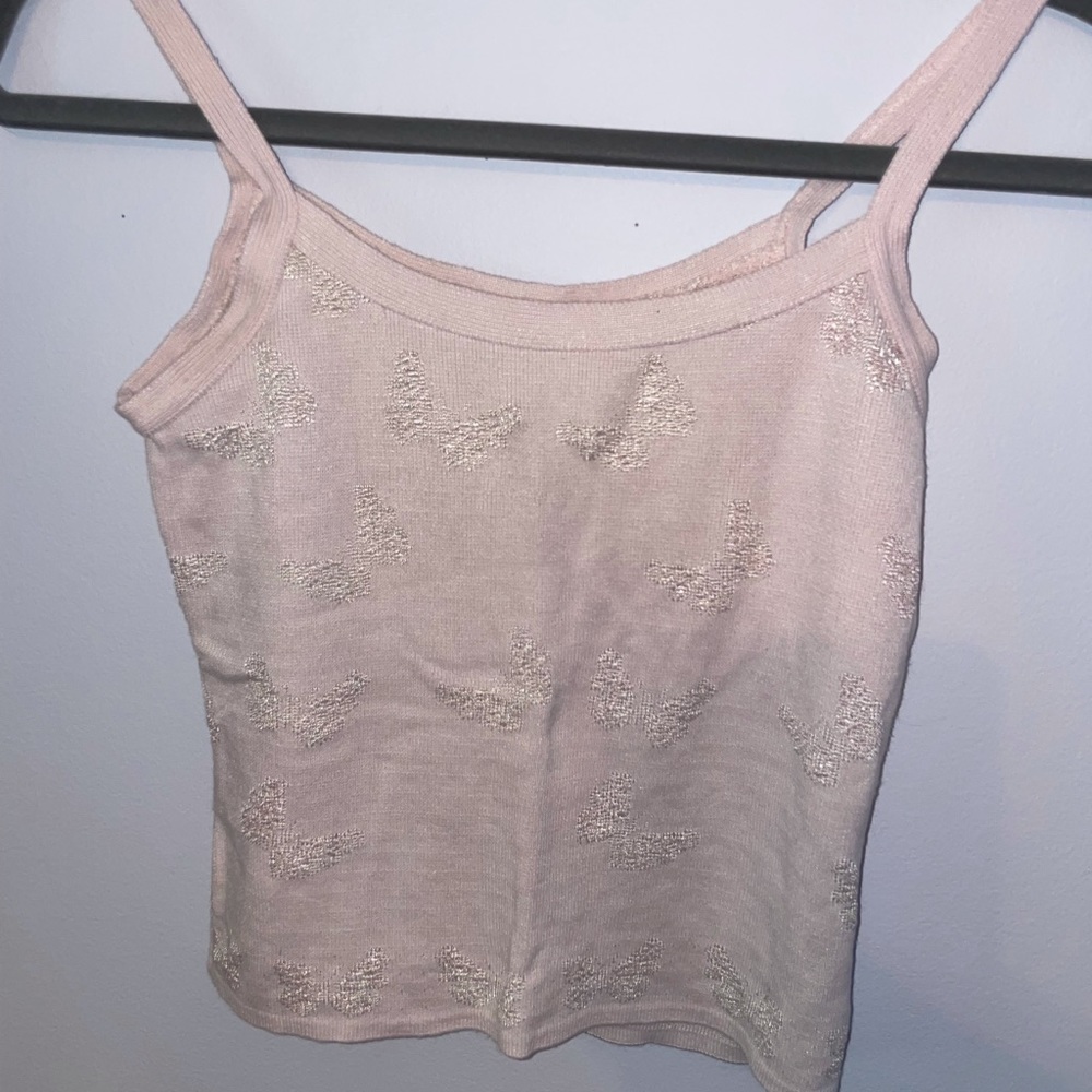 Vintage Mandee Tank Top With Butterflies